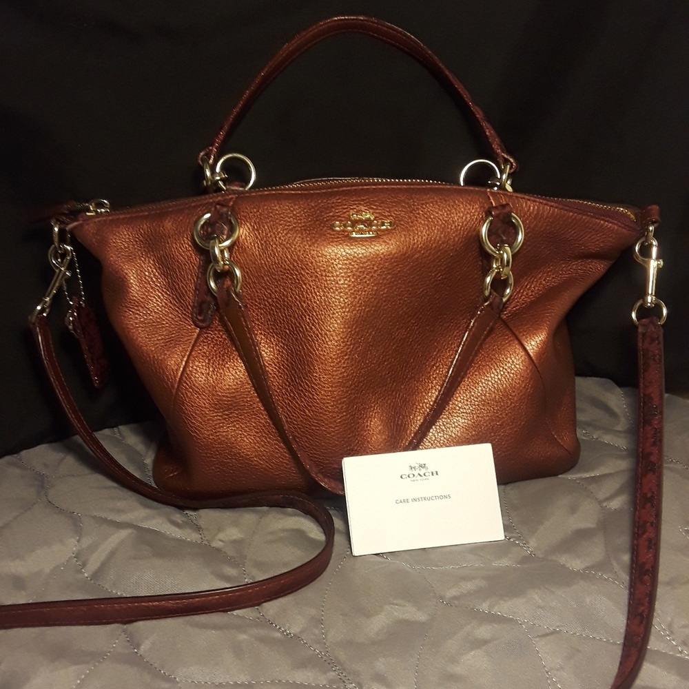 Coach shinny red purse